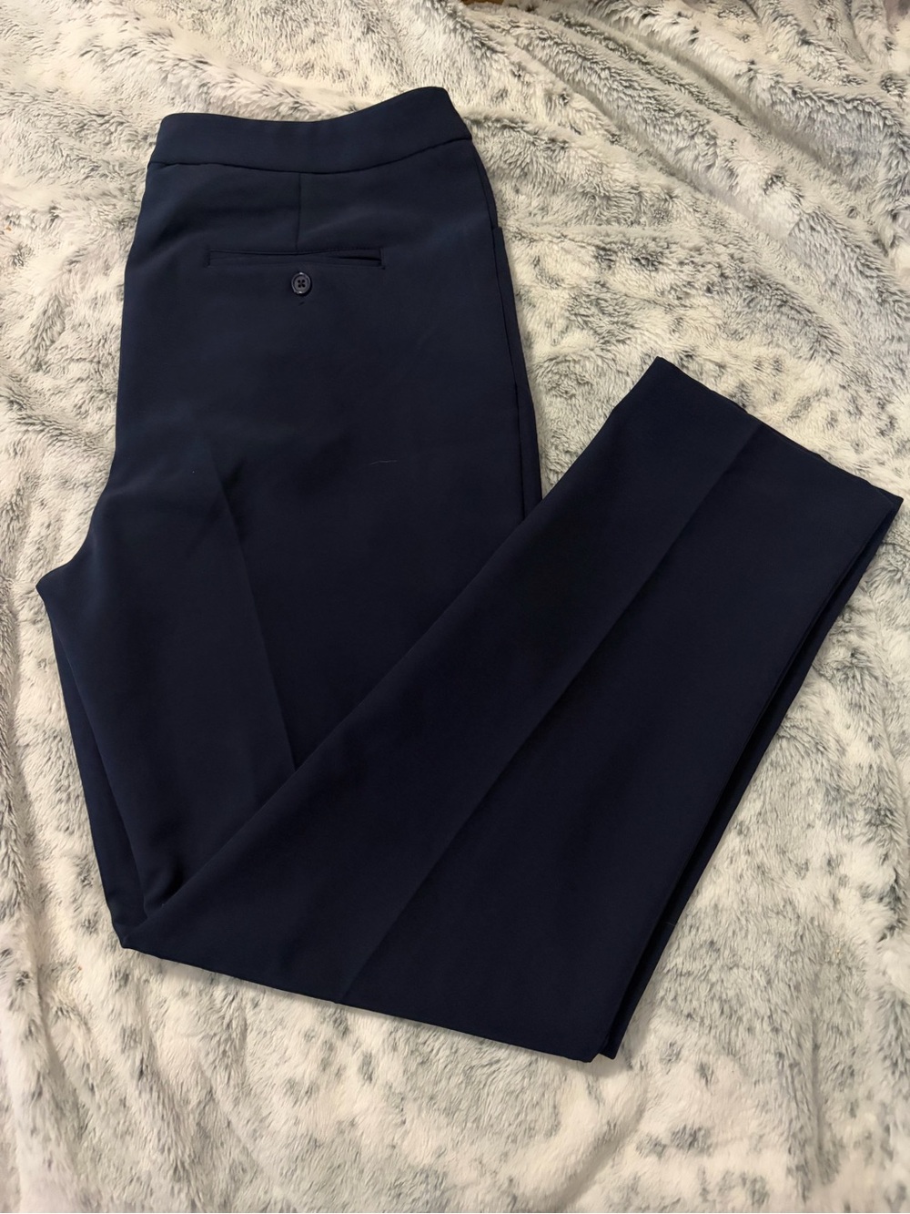 Zac & Rachel Navy Women’s Dress Pants - Tailored Flat Front